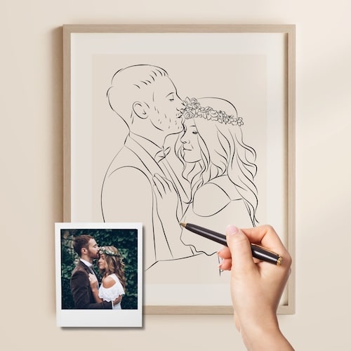 Retrato personalizado en Line Art